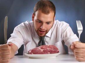 เนื้อสัตว์ในอาหารของผู้ชายเพื่อเพิ่มความแรง